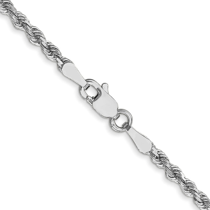 14K White Gold 2.50mm D.C Rope Chain