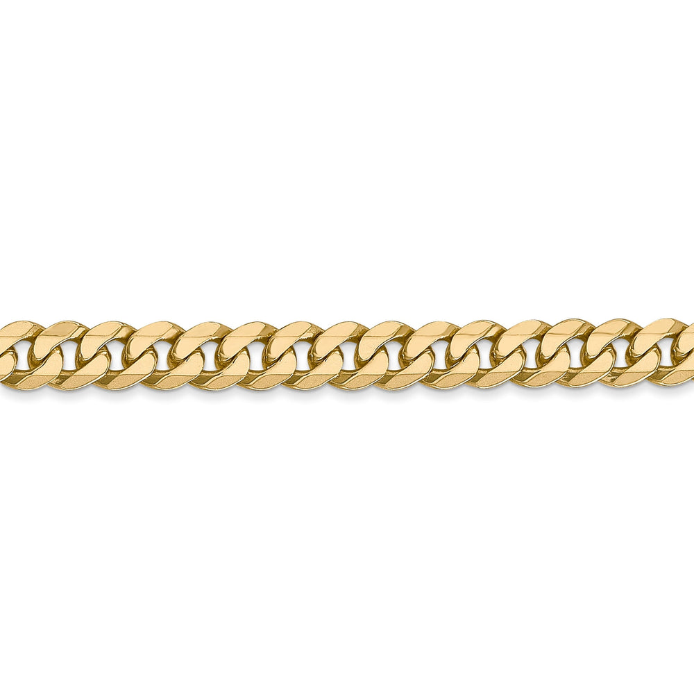 14k Yellow Gold 5.75mm Beveled Curb Bracelet