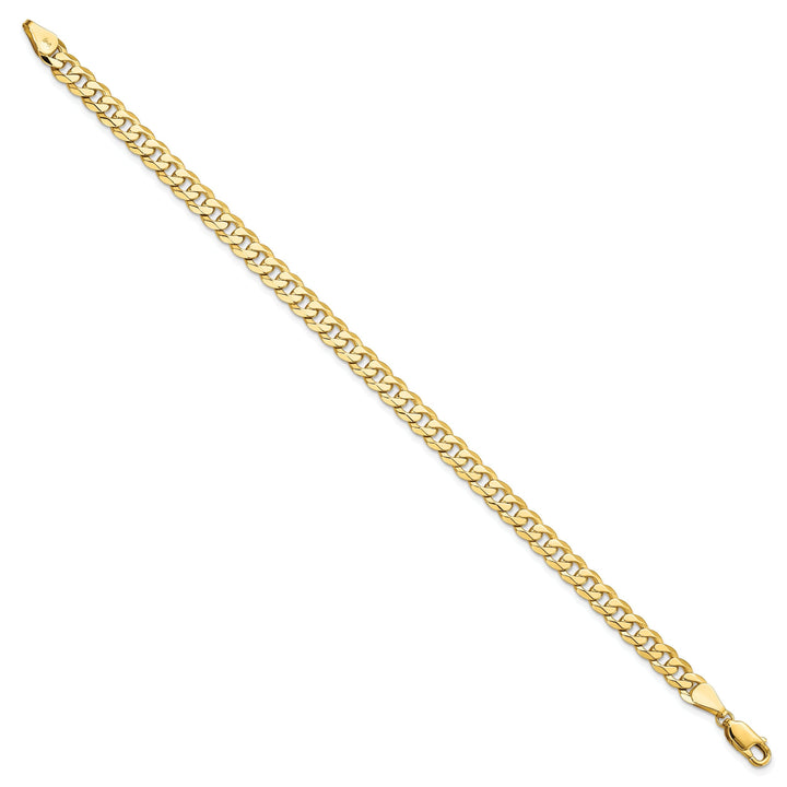 14k Yellow Gold 5.75mm Beveled Curb Bracelet