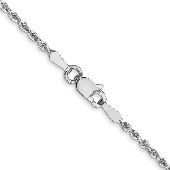 14k White Gold 1.3mm D.C Rope Chain