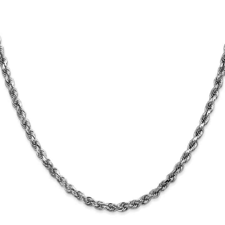 14k White Gold 4.00mm D.C Rope Chain