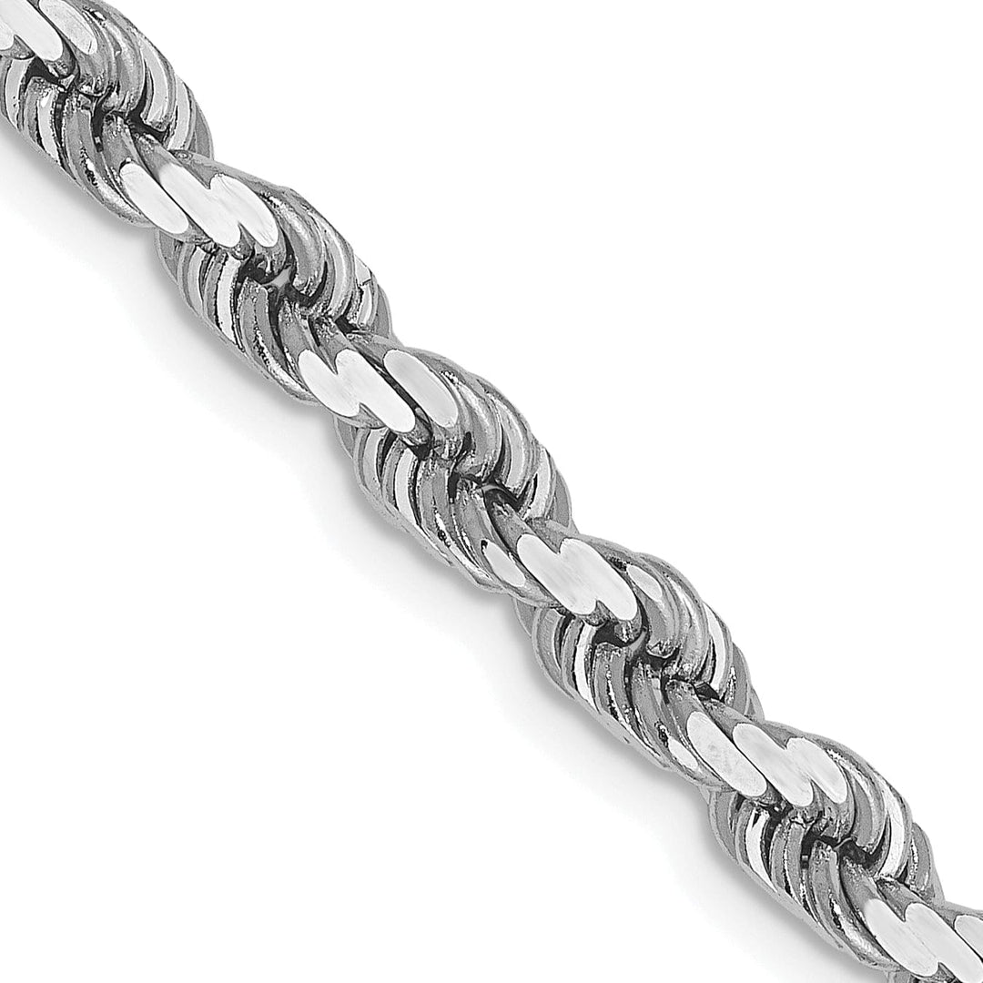 14k White Gold 4.00mm D.C Rope Chain