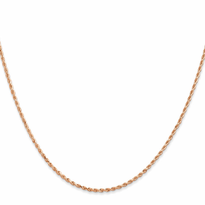 14k Rose Gold 1.5mm Diamond Cut Rope Chain