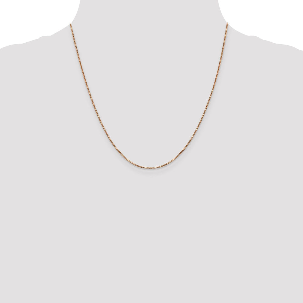 14K Rose Gold .8 mm Box Chain