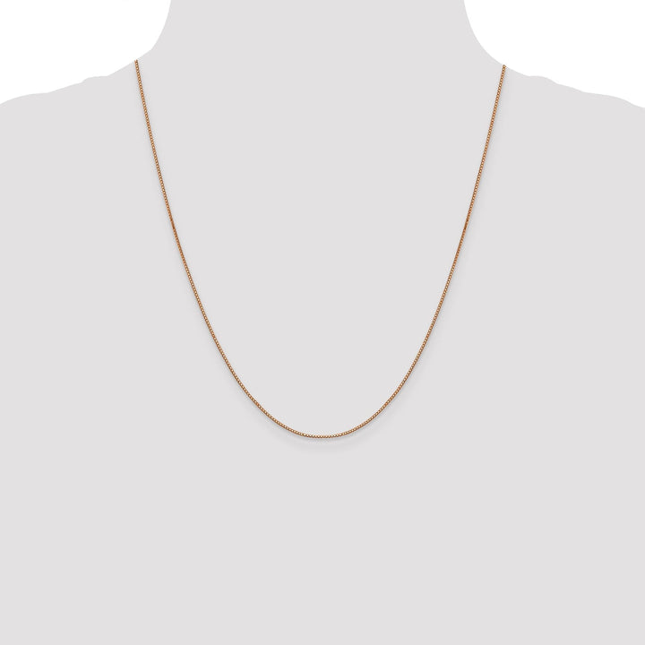 14K Rose Gold .8 mm Box Chain