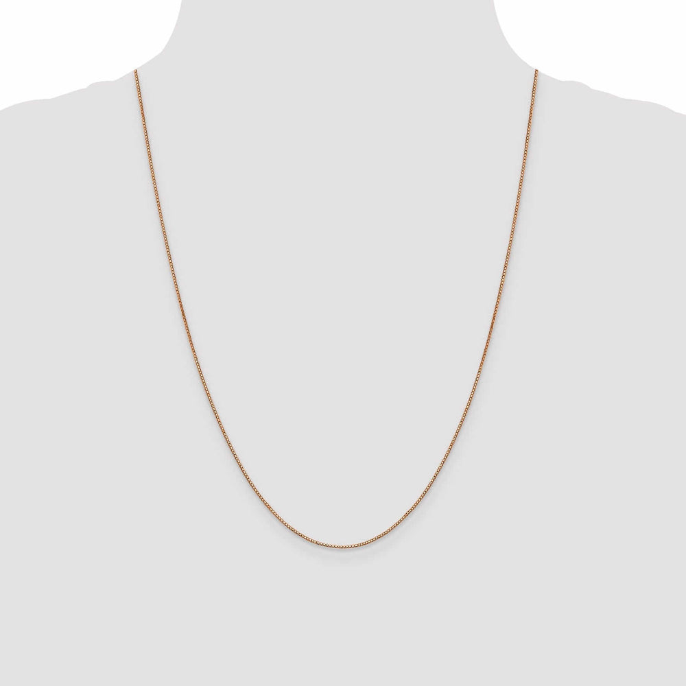 14K Rose Gold .8 mm Box Chain