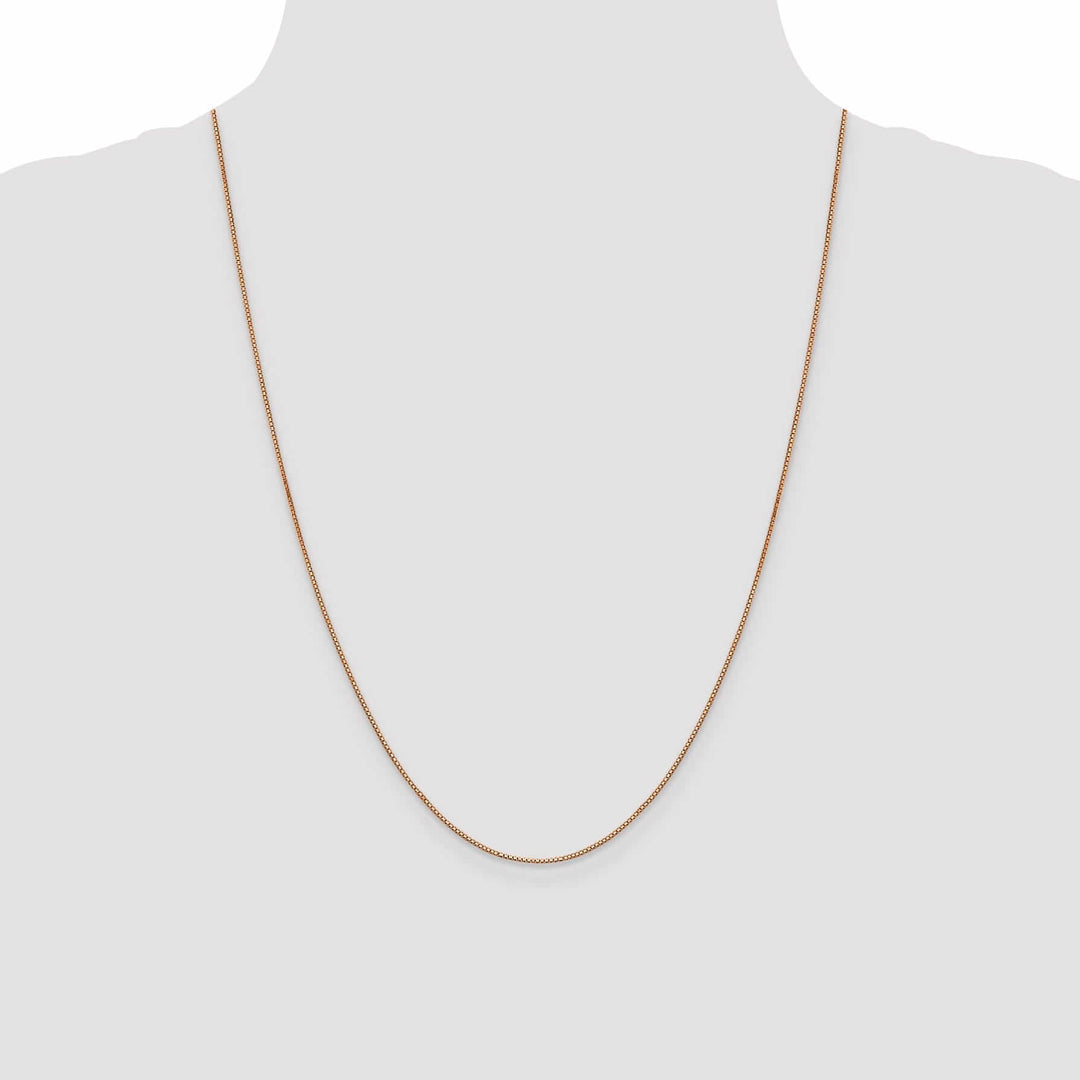 14K Rose Gold .8 mm Box Chain