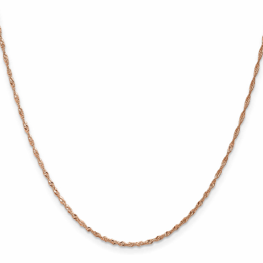 14K Rose Gold 1 mm Singapore Chain