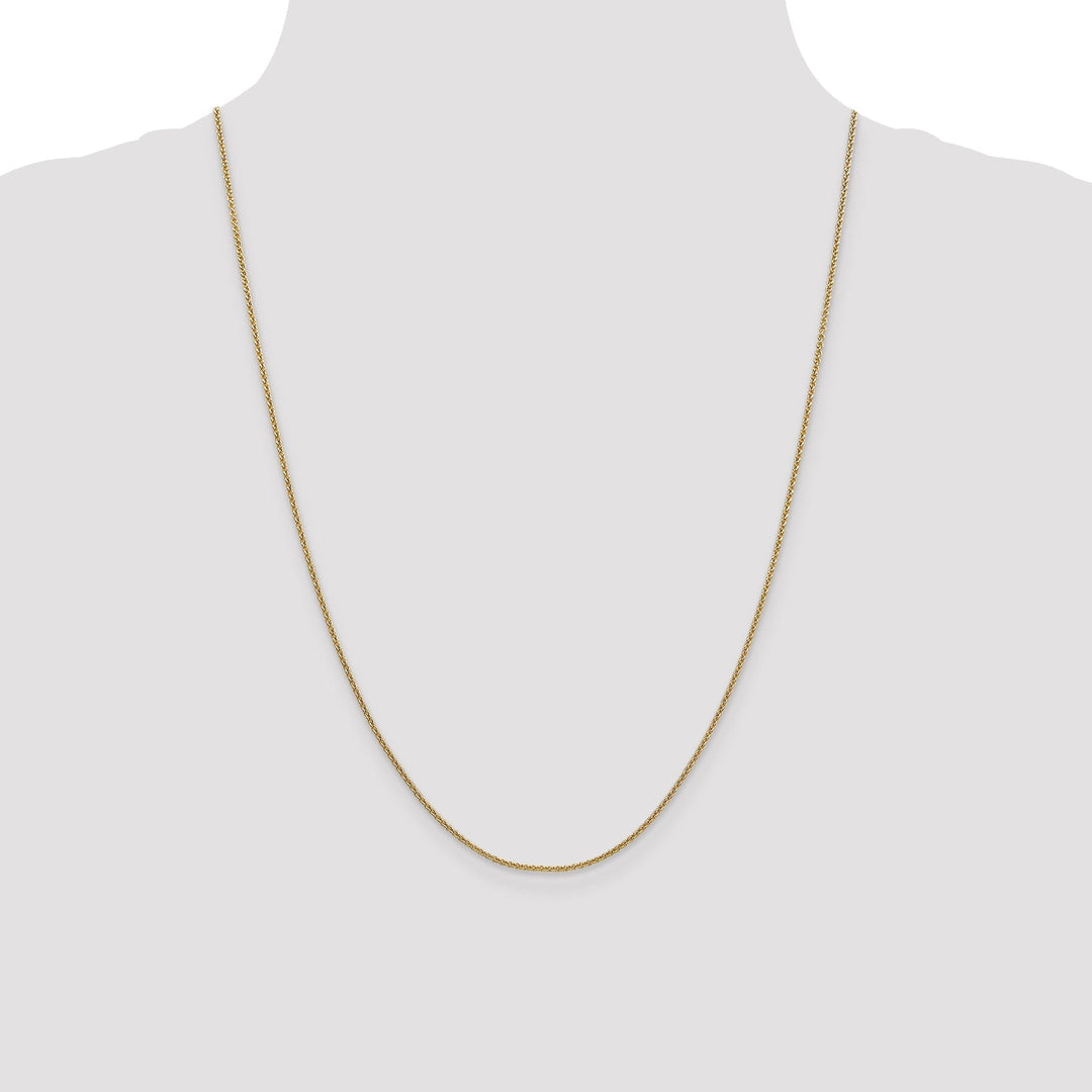 14k Yellow Gold 1.4 mm Round Cable Chain