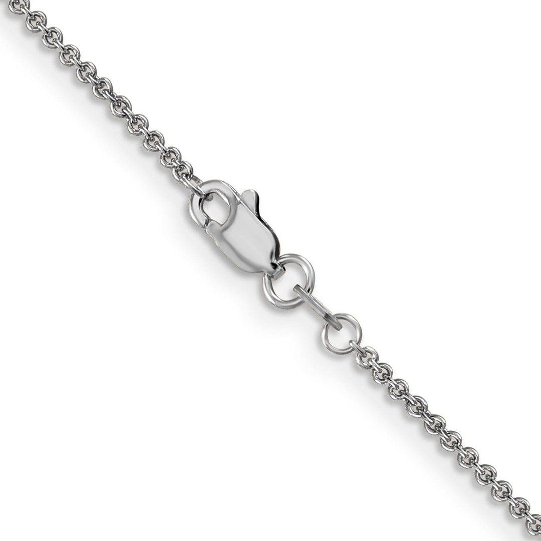 Leslie 14K White Gold 1.4 mm Round Cable Chain