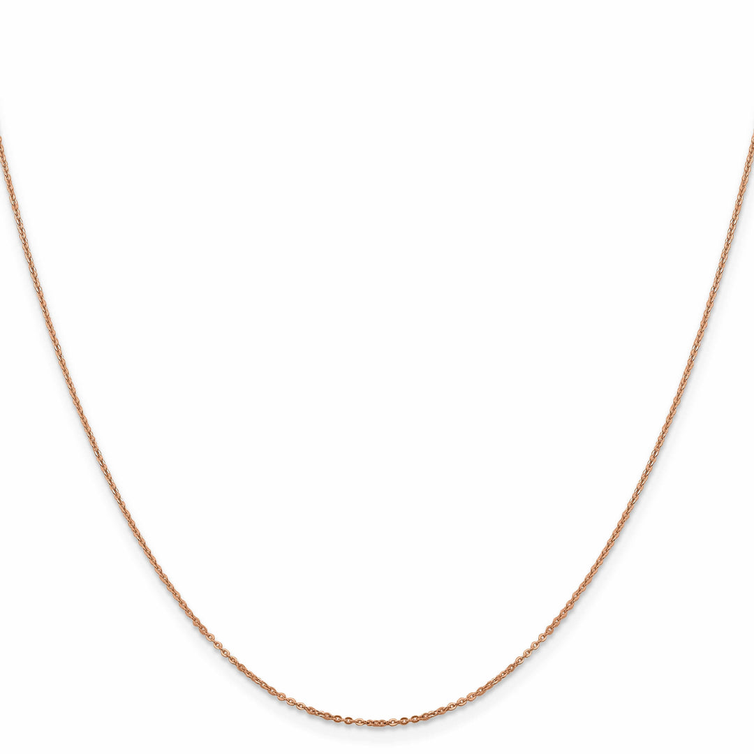 14K Rose Gold 1.1 mm Flat Cable Chain