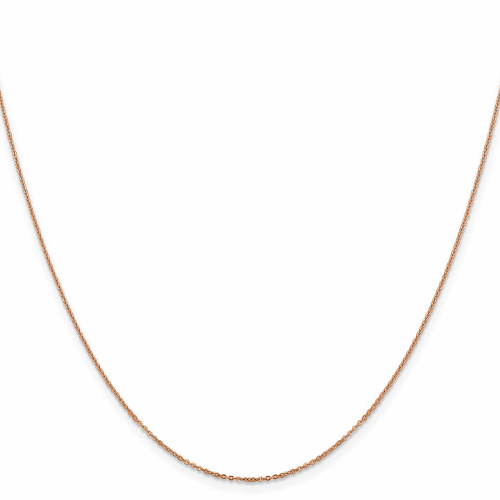 14K Rose Gold 1.1 mm Flat Cable Chain