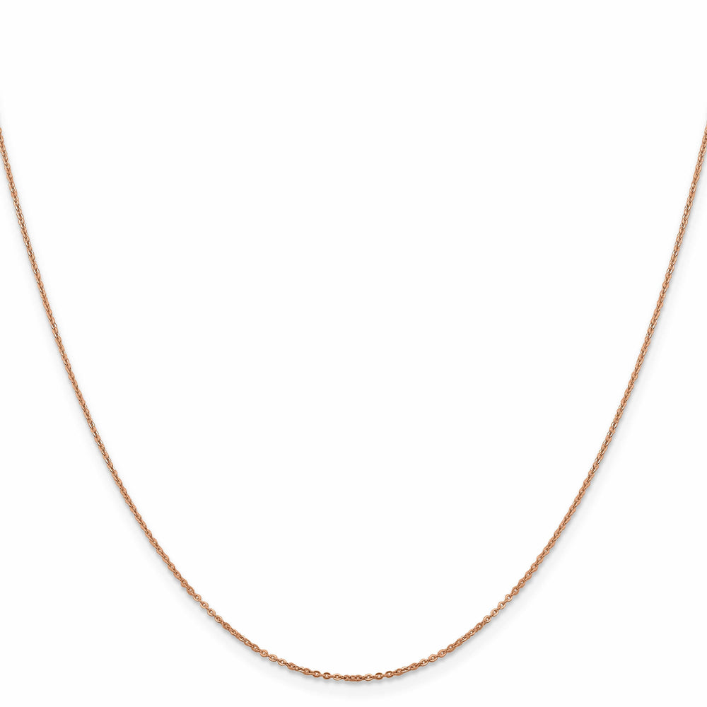 14K Rose Gold 1.1 mm Flat Cable Chain