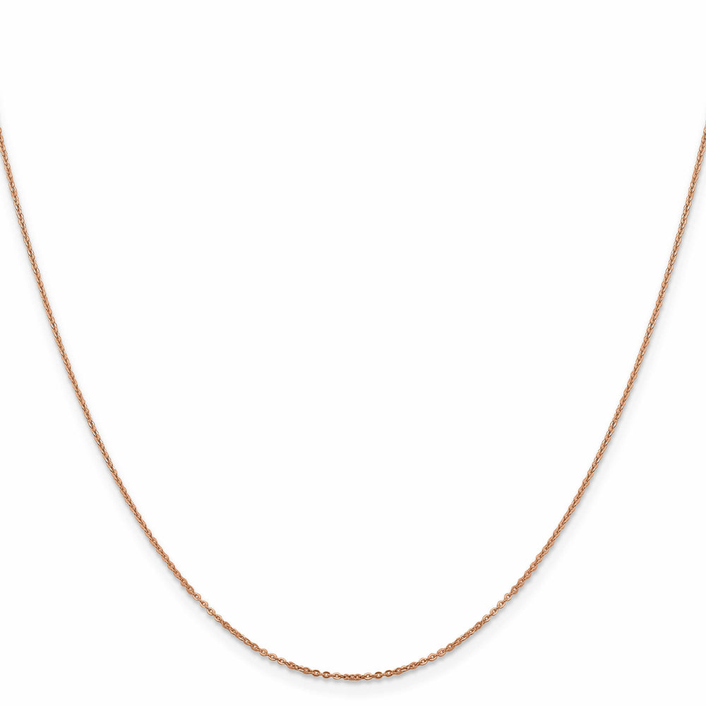 14K Rose Gold 1.1 mm Flat Cable Chain