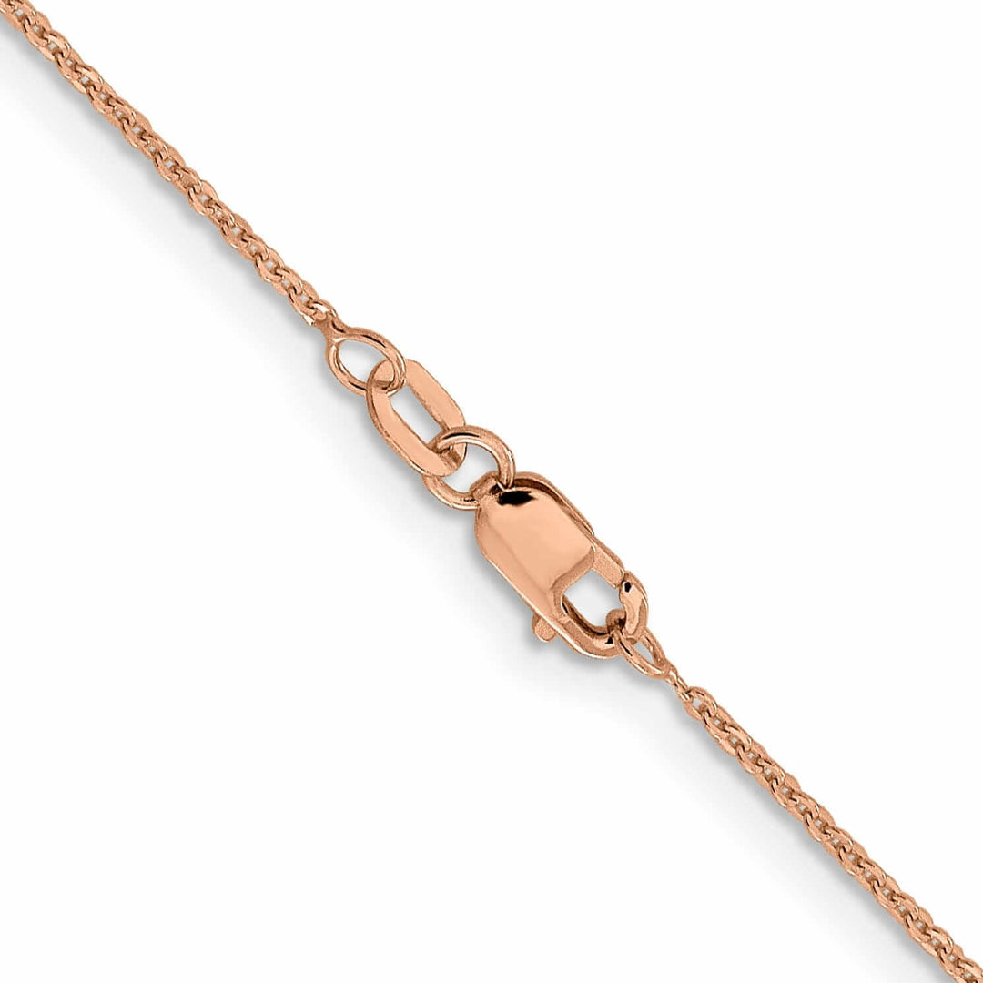 14K Rose Gold 1.1 mm Flat Cable Chain