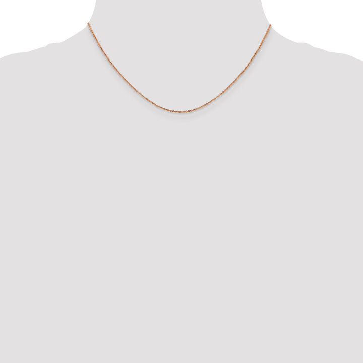 14K Rose Gold 1.1 mm Flat Cable Chain