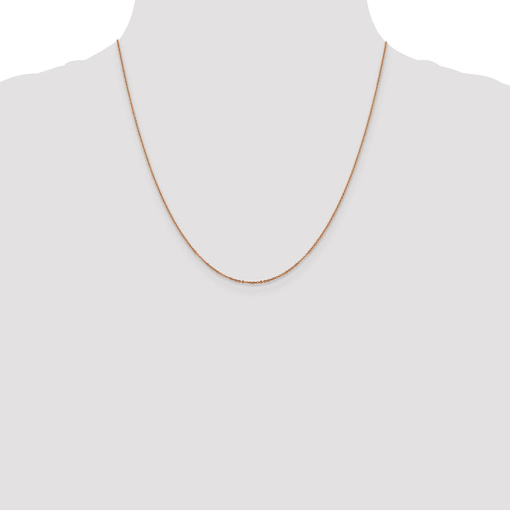 14K Rose Gold 1.1 mm Flat Cable Chain