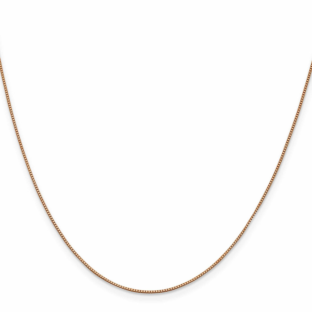 14K Rose Gold .7 mm Thickness 20-Inch Box Chain