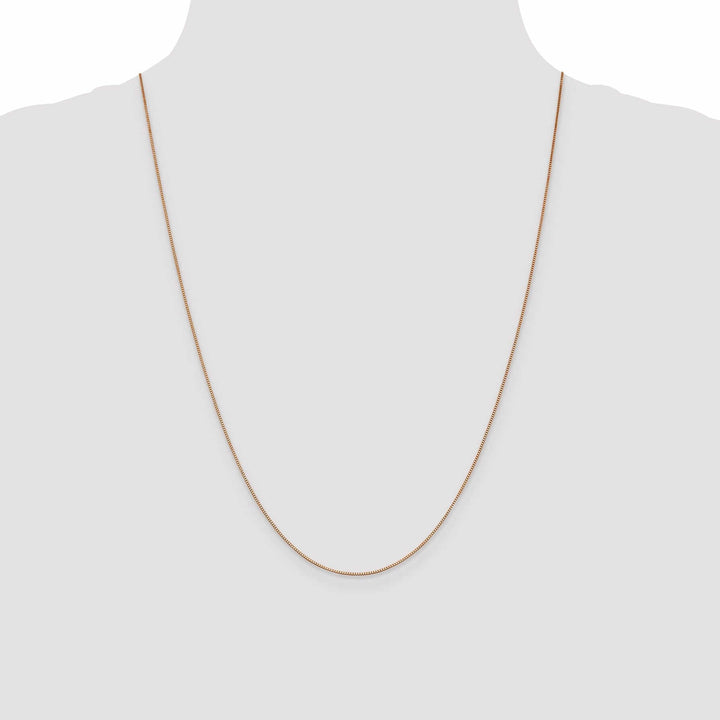 14K Rose Gold .7 mm Box Chain