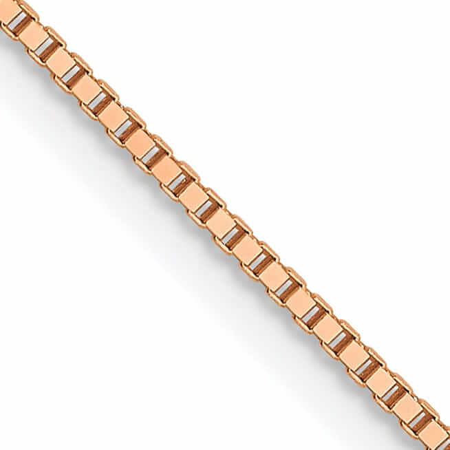 14K Rose Gold .7 mm Box Chain