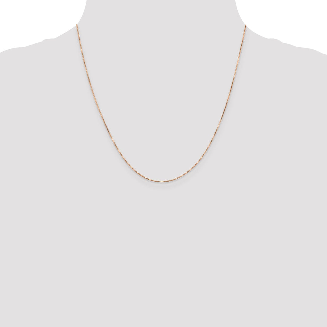 14K Rose Gold .5 mm Baby Box Chain