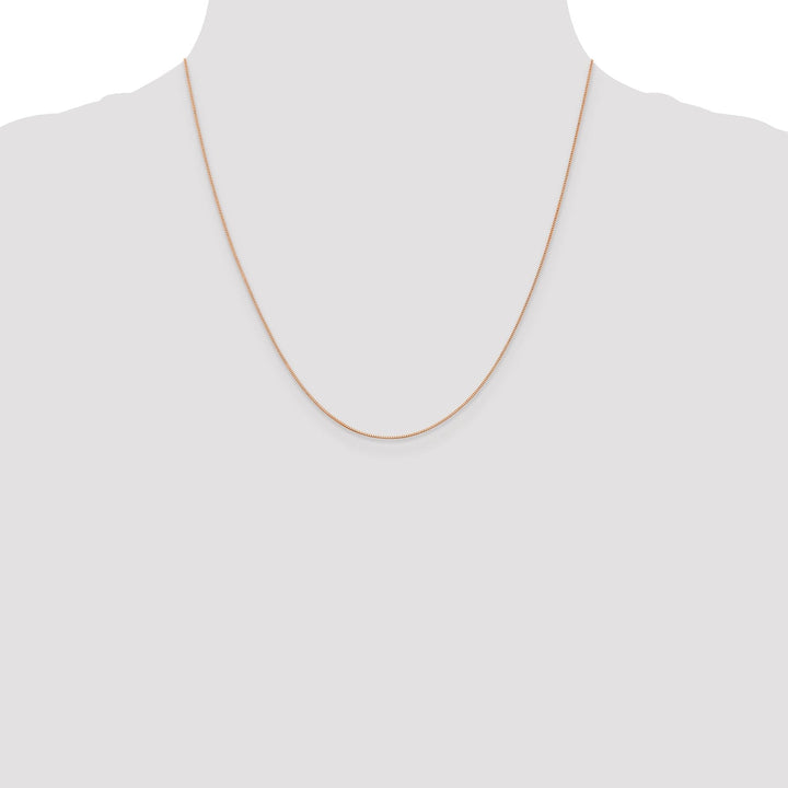 14K Rose Gold .5 mm Baby Box Chain