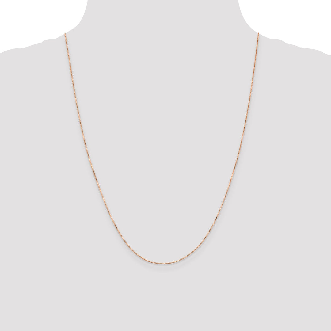 14K Rose Gold .5 mm Baby Box Chain