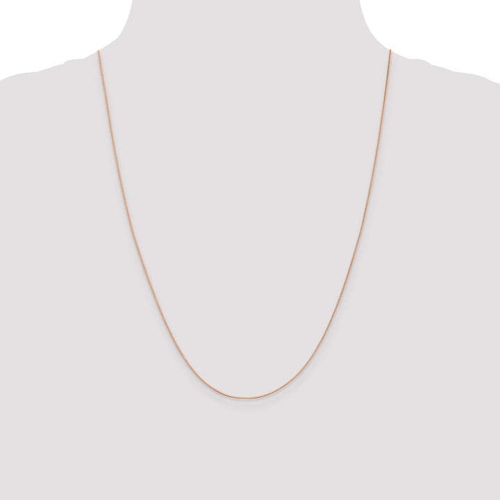14K Rose Gold .5 mm Baby Box Chain