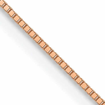 14K Rose Gold .5 mm Baby Box Chain at $ 165.9 only from Jewelryshopping.com