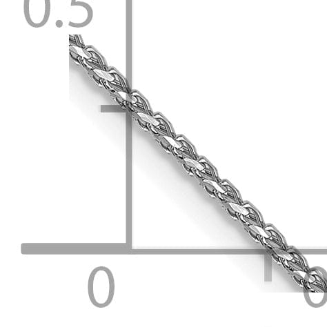 14K White Gold .95 mm D.C Open Franco Chain