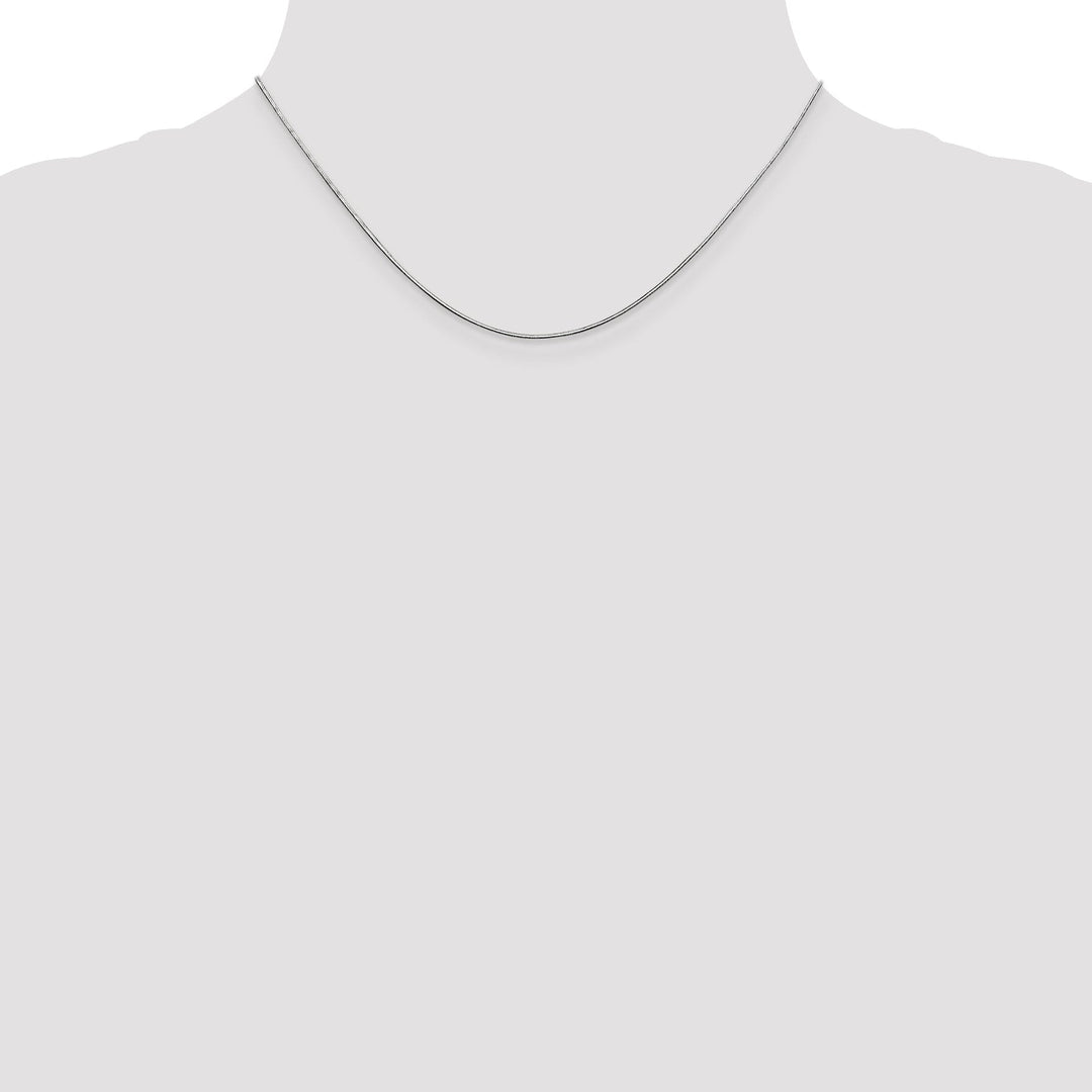 14K White Gold .8 mm D.C Octagonal Snake Chain