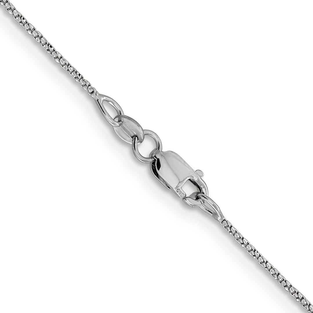 14K White Gold .9 mm D.C Twisted Box Chain