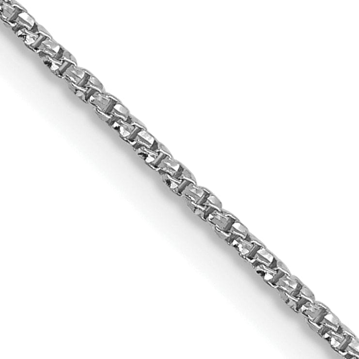 14K White Gold .9 mm D.C Twisted Box Chain