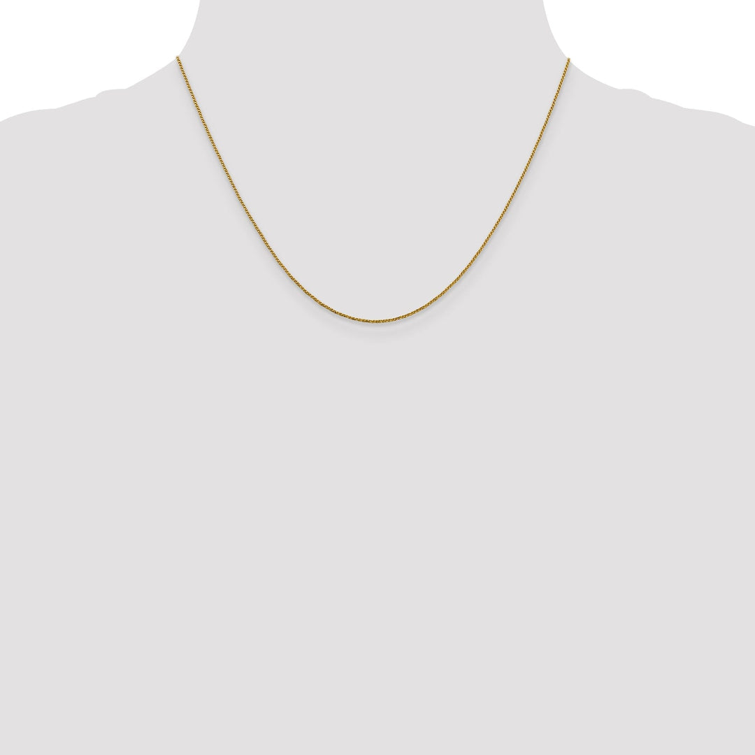 14k Yellow Gold .9 mm D.C Twisted Box Chain