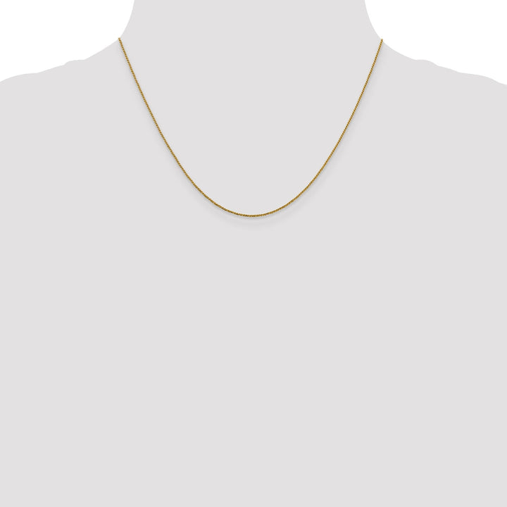 14k Yellow Gold .9 mm D.C Twisted Box Chain