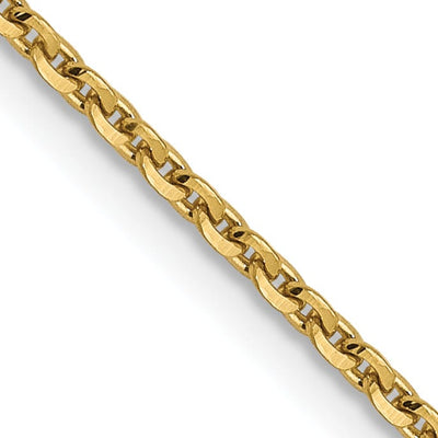 14k Yellow Gold 1.25 m DC Oval Cable Link Chain