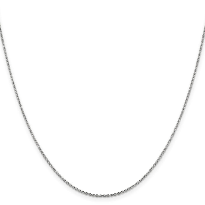 14K White Gold 1.25 m D.C Oval Cable Link Chain
