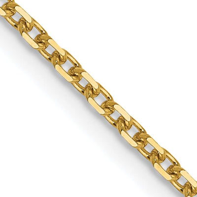 14k Yellow Gold 1.5 mm Diamond Cut Rolo Chain