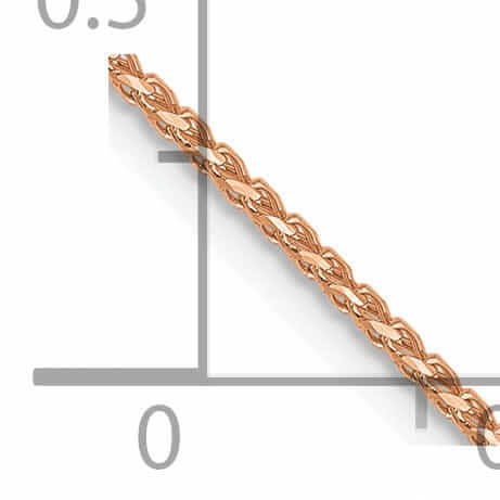 14K Rose Gold .95 mm D.C Open Franco Chain