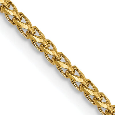14k Yellow Gold 1.4 mm D.C Open Franco Chain at $ 560.16 only from Jewelryshopping.com