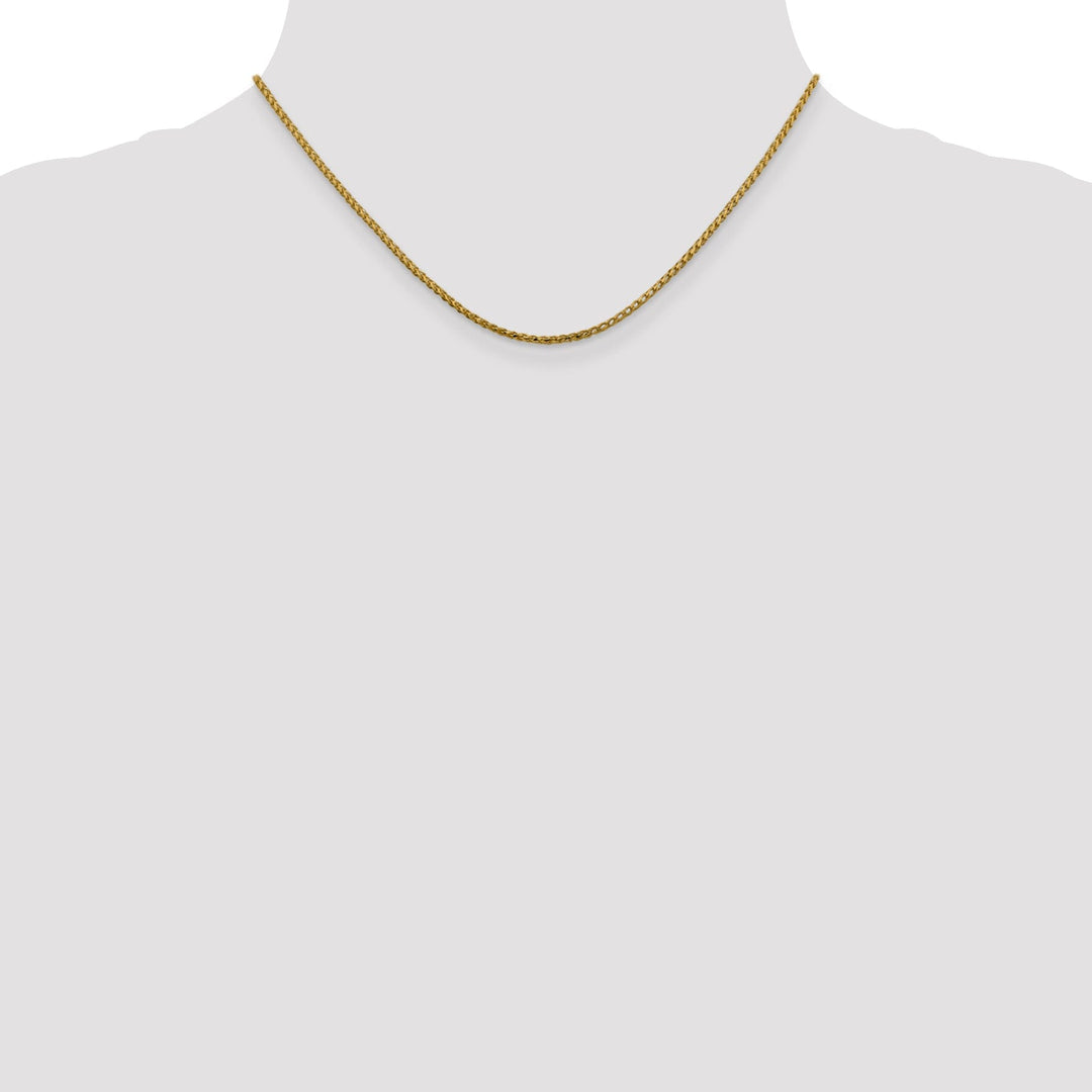 14k Yellow Gold 1.6 mm D.C Open Franco Chain