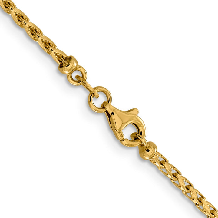 14k Yellow Gold 2.1 mm D.C Open Franco Chain
