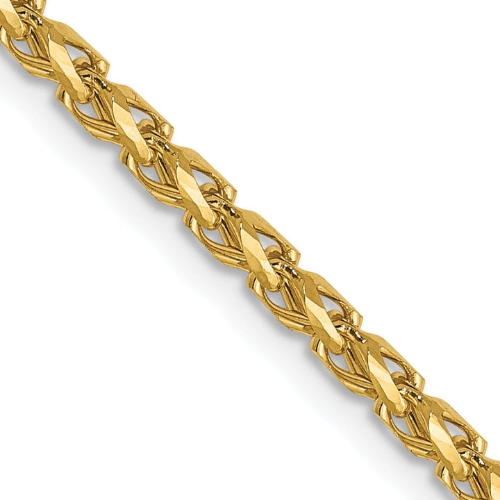 14k Yellow Gold 2.1 mm D.C Open Franco Chain