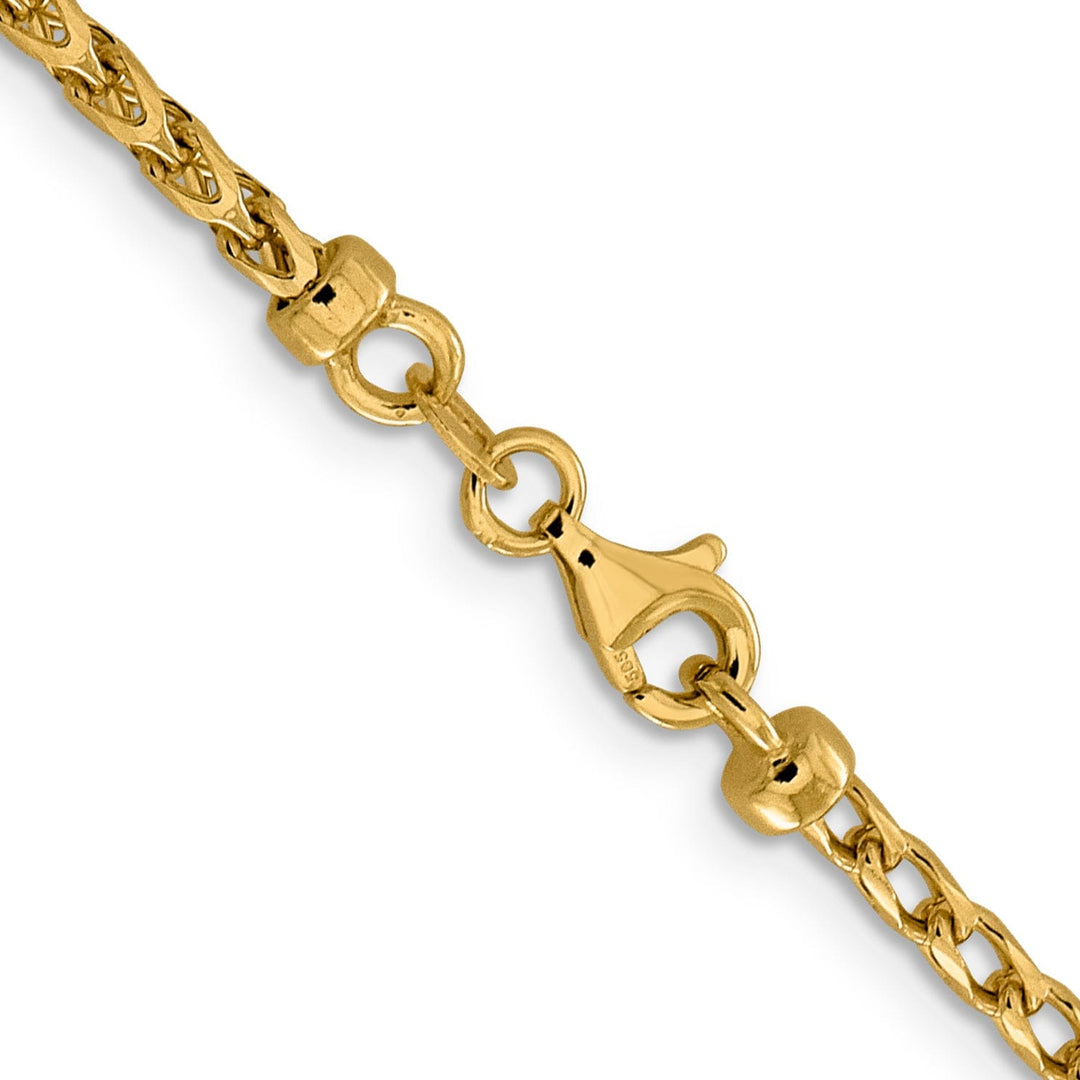 14k Yellow Gold 2.45 mm D.C Open Franco Chain