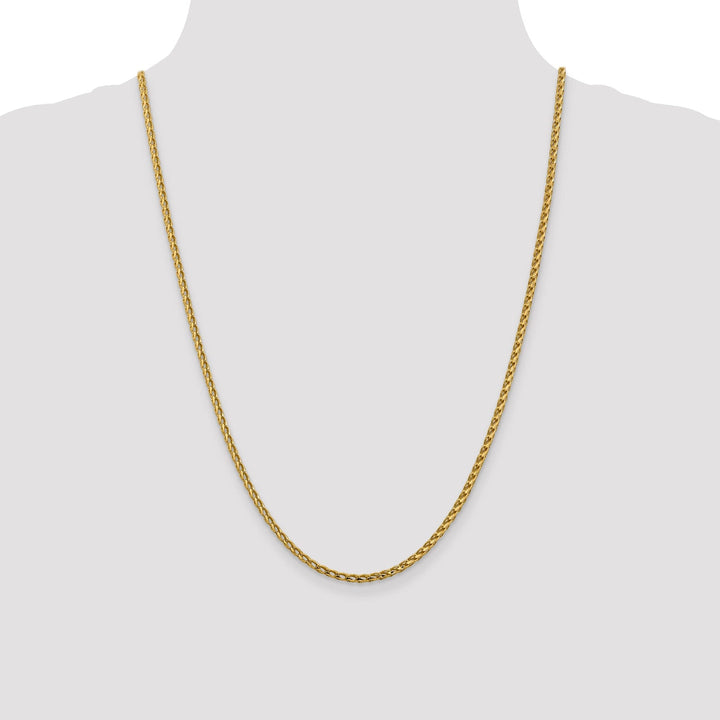 14k Yellow Gold 2.45 mm D.C Open Franco Chain