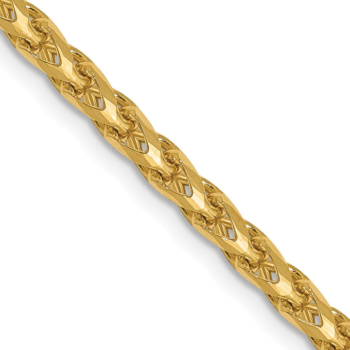 14k Yellow Gold 2.45 mm D.C Open Franco Chain