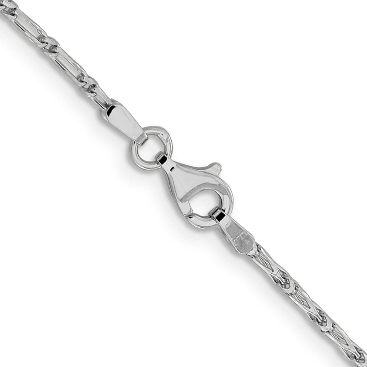 14K White Gold 1.6 m D.C Open Link Franco Chain