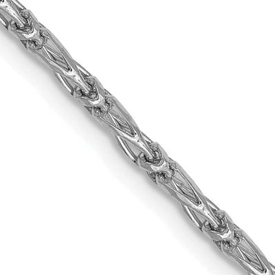14K White Gold 1.6 m D.C Open Link Franco Chain at $ 740.96 only from Jewelryshopping.com
