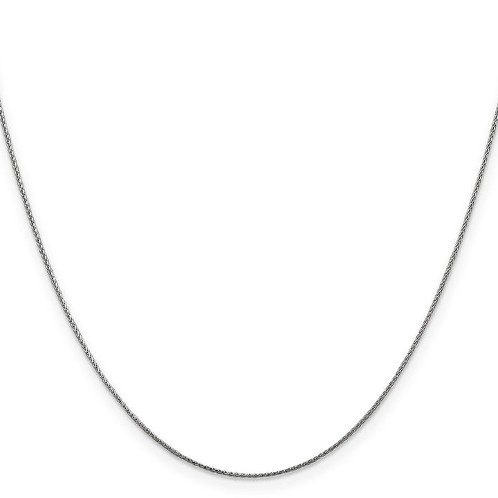 14k White Gold 0.65mm D.C Spiga Pendant Chain