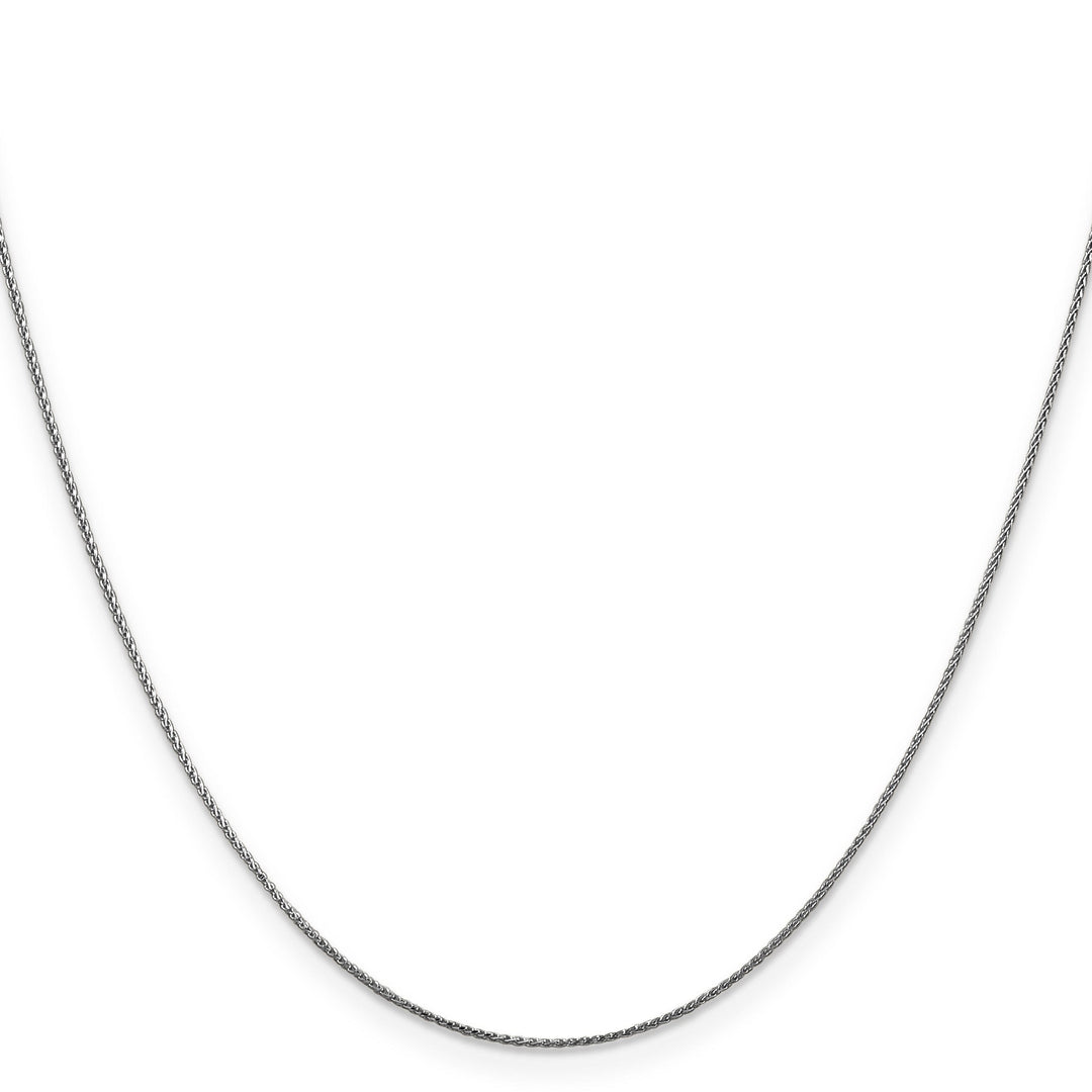 14k White Gold 0.65mm D.C Spiga Pendant Chain